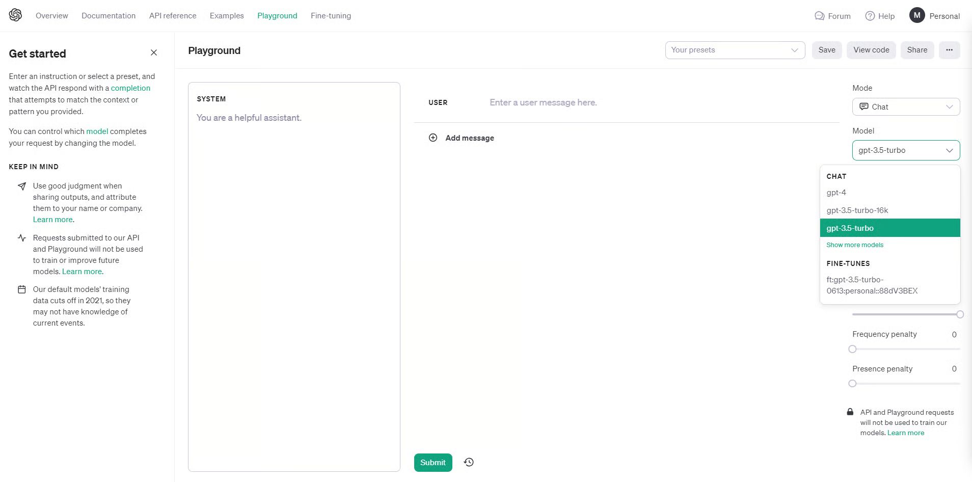 Using fine tunned model